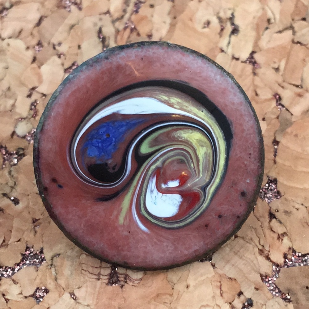 Vintage MATISSE Renoir Copper pierced earrings